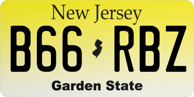 NJ license plate B66RBZ
