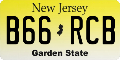 NJ license plate B66RCB