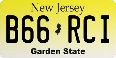 NJ license plate B66RCI