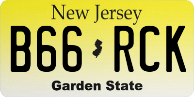 NJ license plate B66RCK