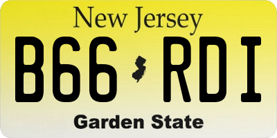 NJ license plate B66RDI