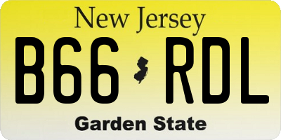NJ license plate B66RDL