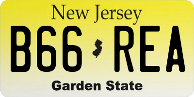 NJ license plate B66REA