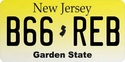 NJ license plate B66REB