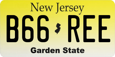 NJ license plate B66REE