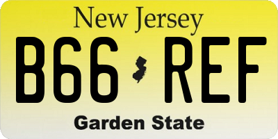 NJ license plate B66REF