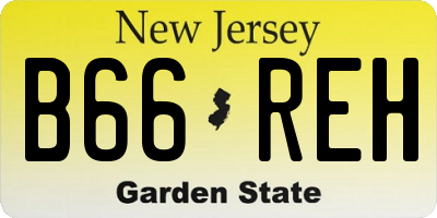 NJ license plate B66REH