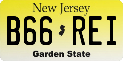 NJ license plate B66REI
