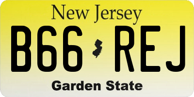 NJ license plate B66REJ