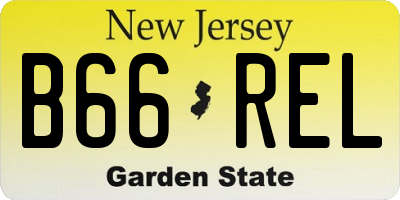 NJ license plate B66REL