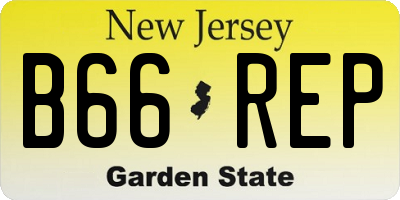 NJ license plate B66REP