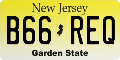 NJ license plate B66REQ