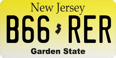 NJ license plate B66RER