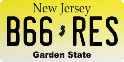 NJ license plate B66RES