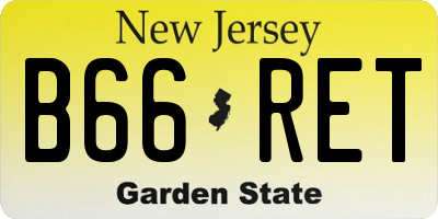 NJ license plate B66RET
