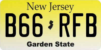 NJ license plate B66RFB