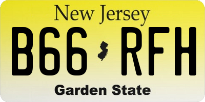 NJ license plate B66RFH