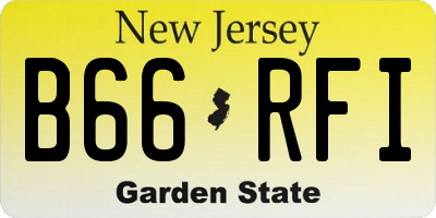 NJ license plate B66RFI