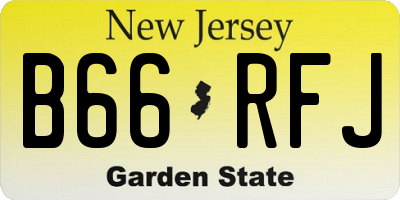 NJ license plate B66RFJ
