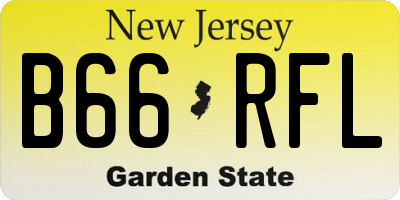 NJ license plate B66RFL