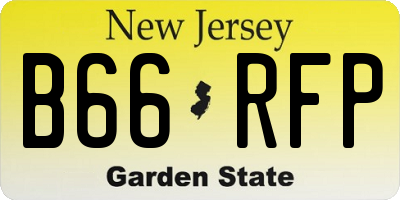 NJ license plate B66RFP