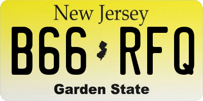 NJ license plate B66RFQ
