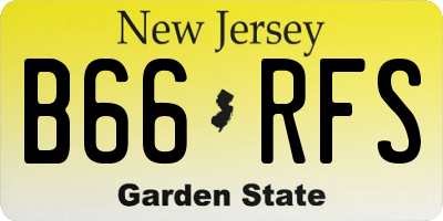 NJ license plate B66RFS