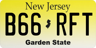 NJ license plate B66RFT