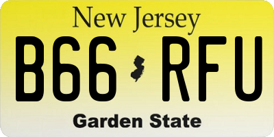 NJ license plate B66RFU