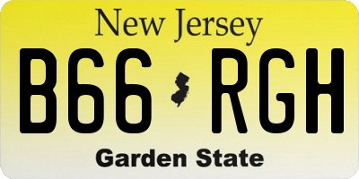 NJ license plate B66RGH