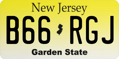 NJ license plate B66RGJ