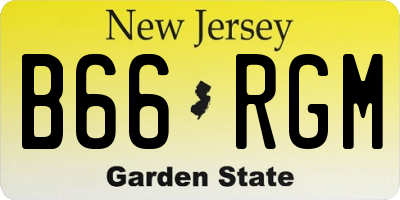 NJ license plate B66RGM
