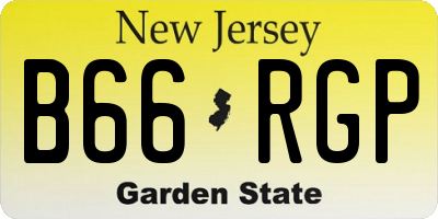 NJ license plate B66RGP