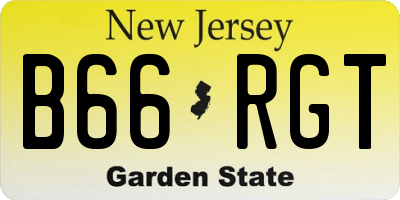 NJ license plate B66RGT