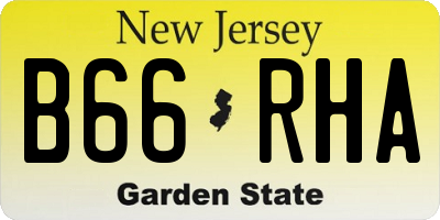 NJ license plate B66RHA