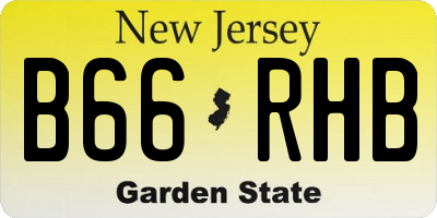 NJ license plate B66RHB