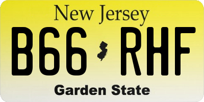 NJ license plate B66RHF