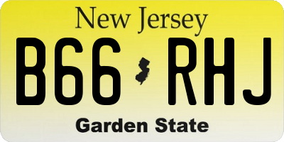 NJ license plate B66RHJ