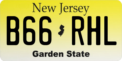 NJ license plate B66RHL