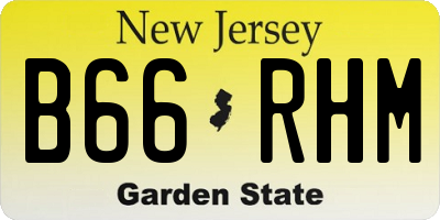 NJ license plate B66RHM