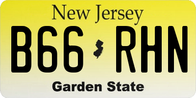 NJ license plate B66RHN