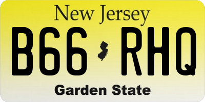 NJ license plate B66RHQ