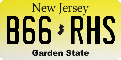 NJ license plate B66RHS