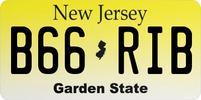 NJ license plate B66RIB