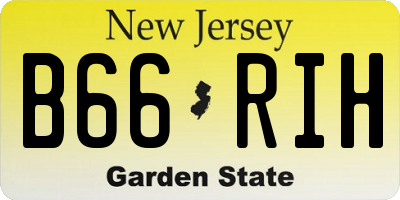 NJ license plate B66RIH