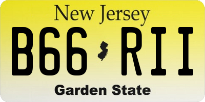 NJ license plate B66RII