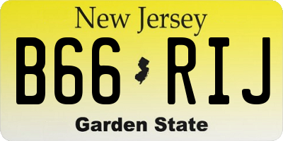 NJ license plate B66RIJ