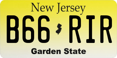 NJ license plate B66RIR