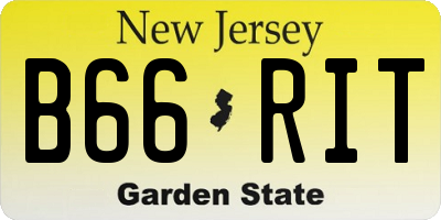 NJ license plate B66RIT