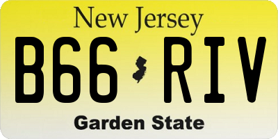 NJ license plate B66RIV